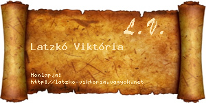 Latzkó Viktória névjegykártya